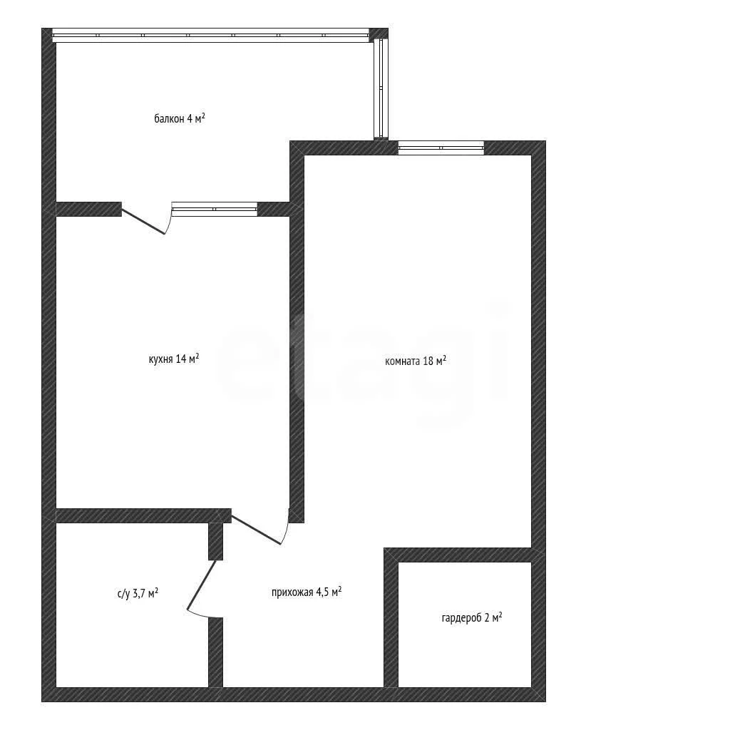 1-к квартира, 41.2м² (Душистая улица, 79к2) - миниатюра 21