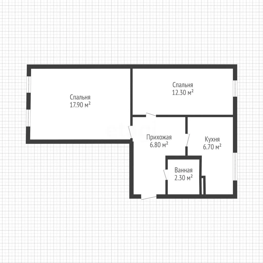 2-к квартира, 46.5м² (Тимашевская улица, 12) - миниатюра 15