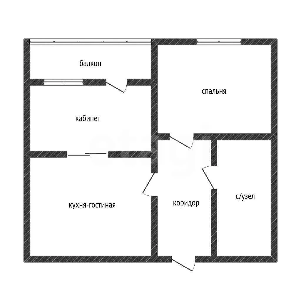 1-к квартира, 37.3м² (улица имени Валерия Гассия, 21) - миниатюра 11