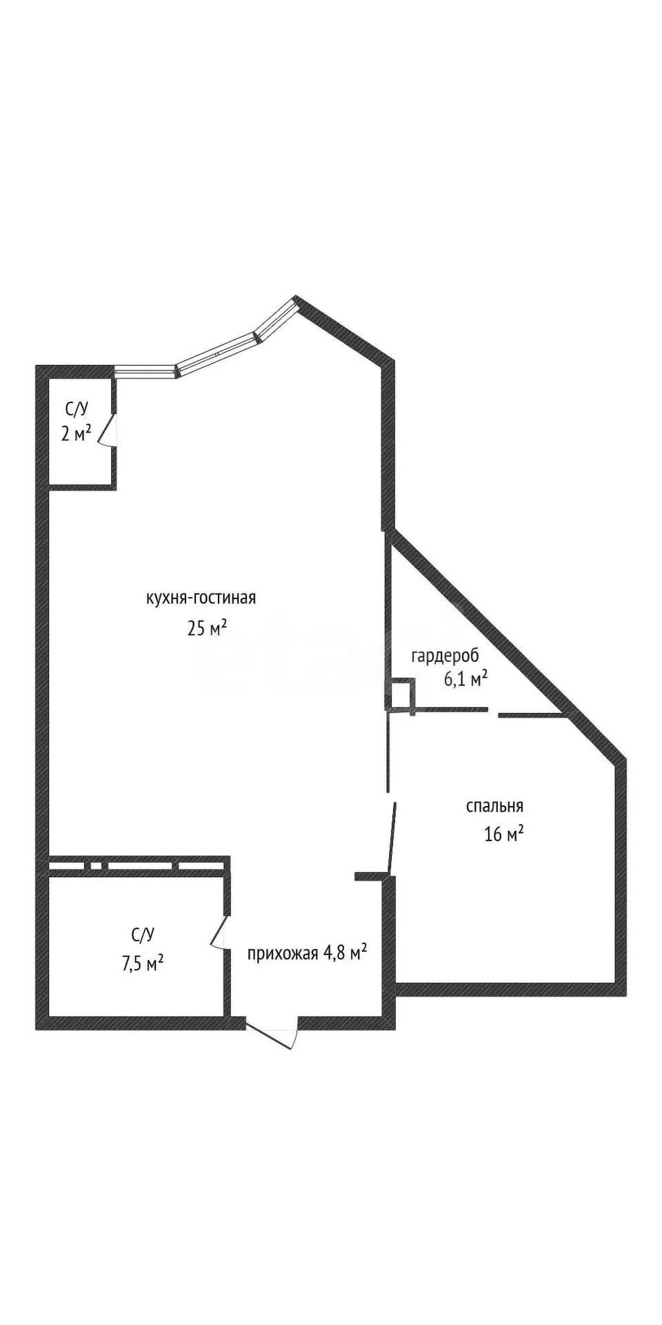 1-к квартира, 57м² (улица имени 40-летия Победы, 33г) - миниатюра 23