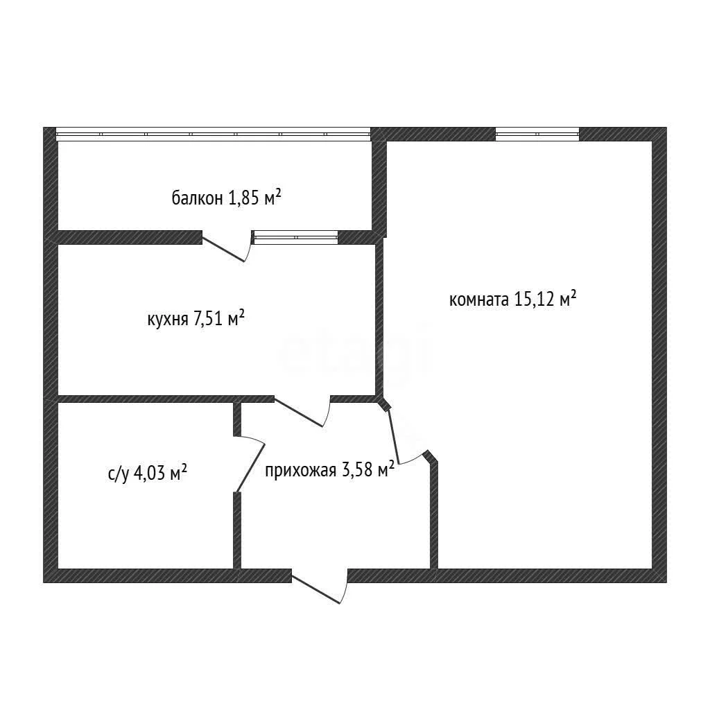 1-к квартира, 30.3м² (улица Наставников, 12) - миниатюра 10