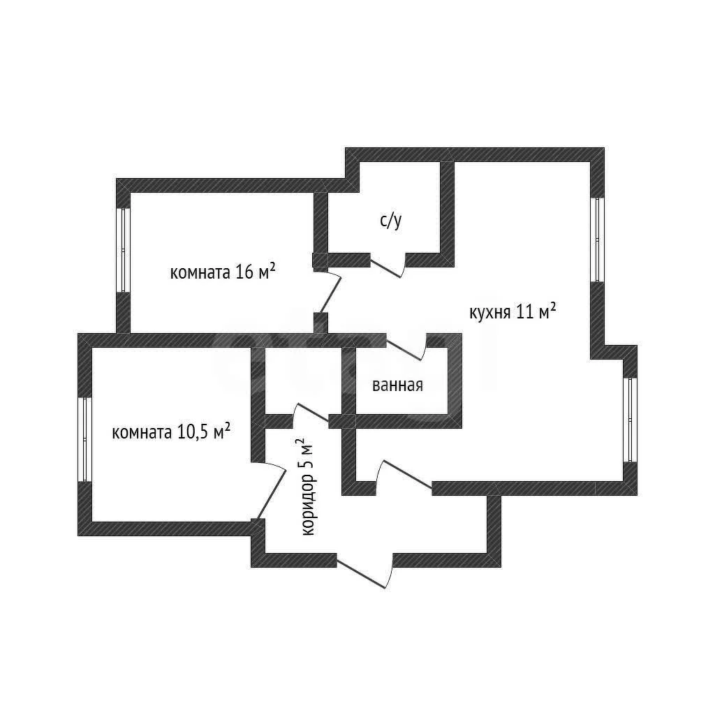 2-к квартира, 48.8м² (3-я Трудовая улица, 1/3) - миниатюра 10