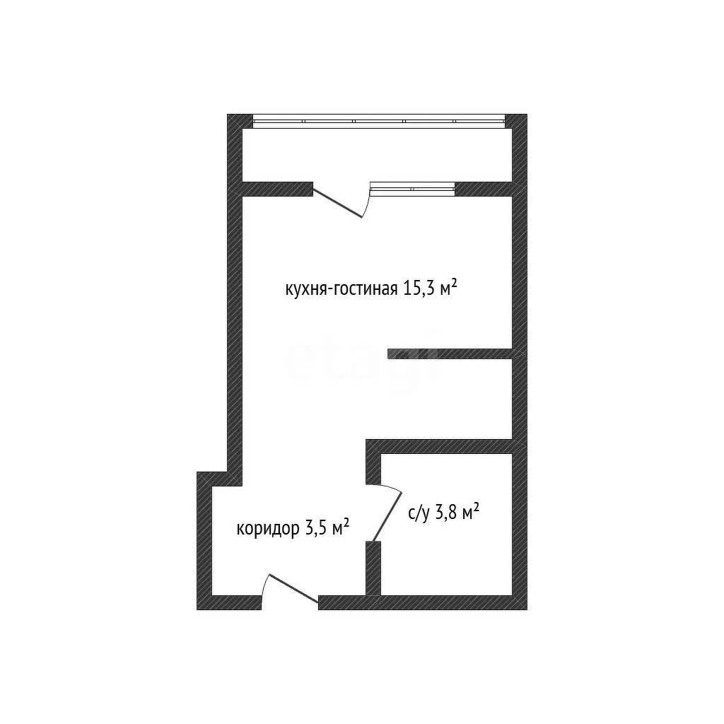 Студия, 25м² (Степная улица, 1/1) - миниатюра 16