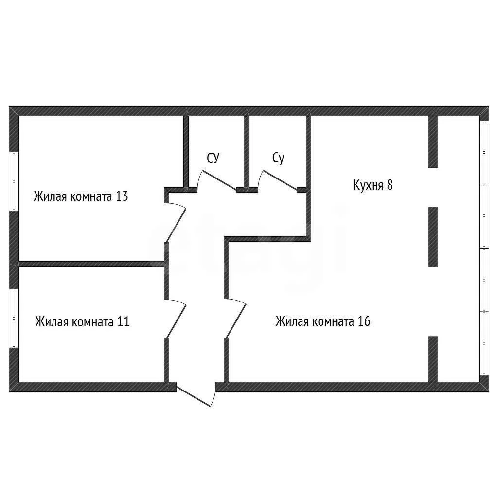 3-к квартира, 63.4м² (улица 1 Мая, 71/1) - миниатюра 16