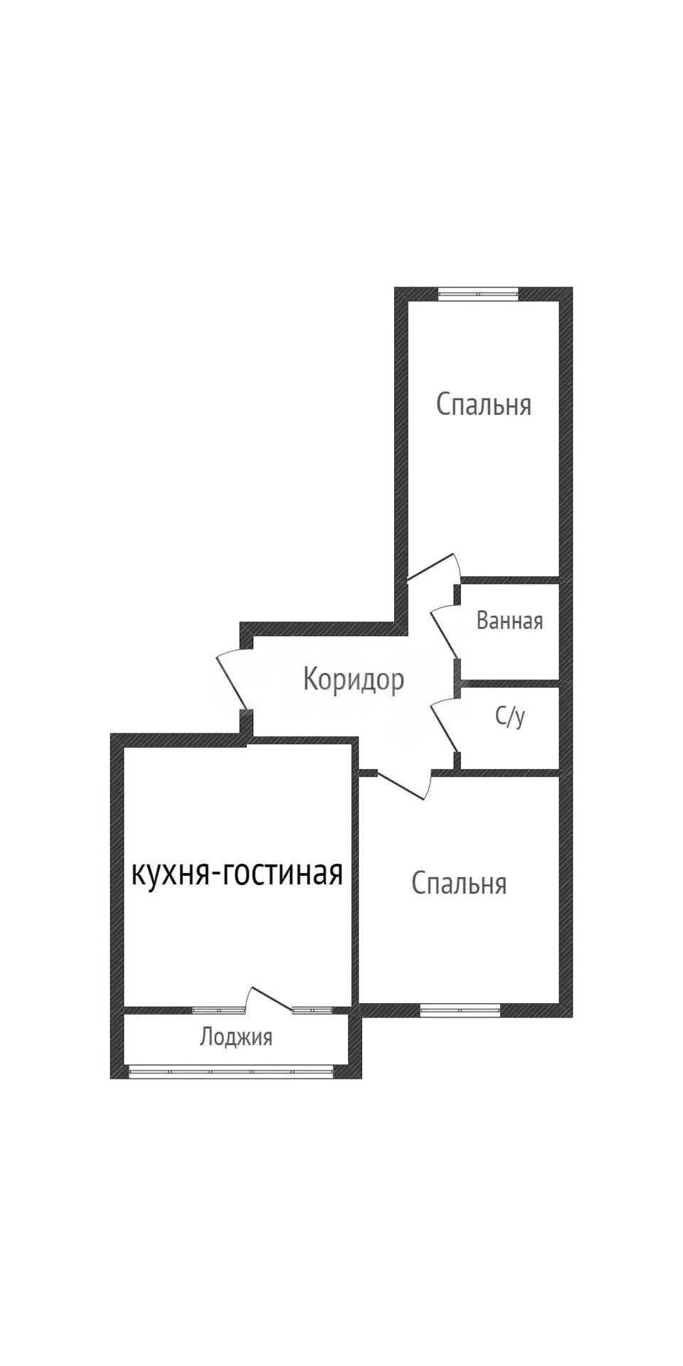 2-к квартира, 66.9м² (Бородинская улица, 156/2) - миниатюра 26