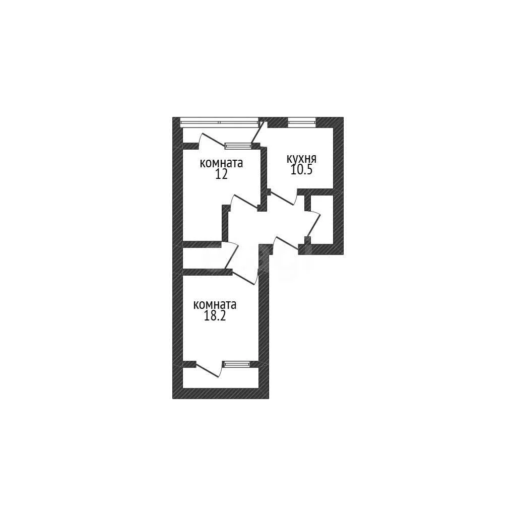 2-к квартира, 50.5м² (Войсковая улица, 8/1к1) - изображение 1
