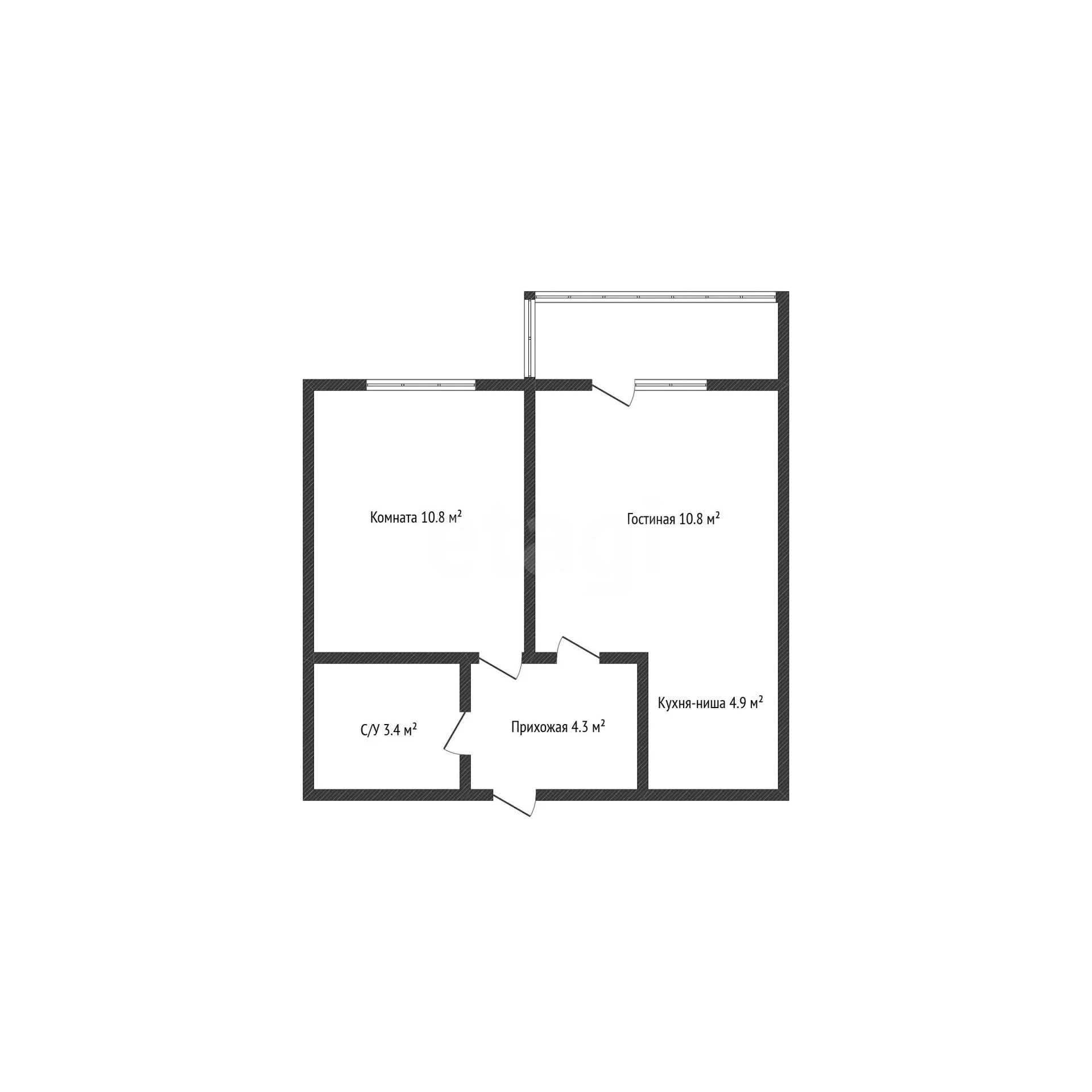 1-к квартира, 38.1м² (улица имени Героя Ростовского, 8к5) - миниатюра 11