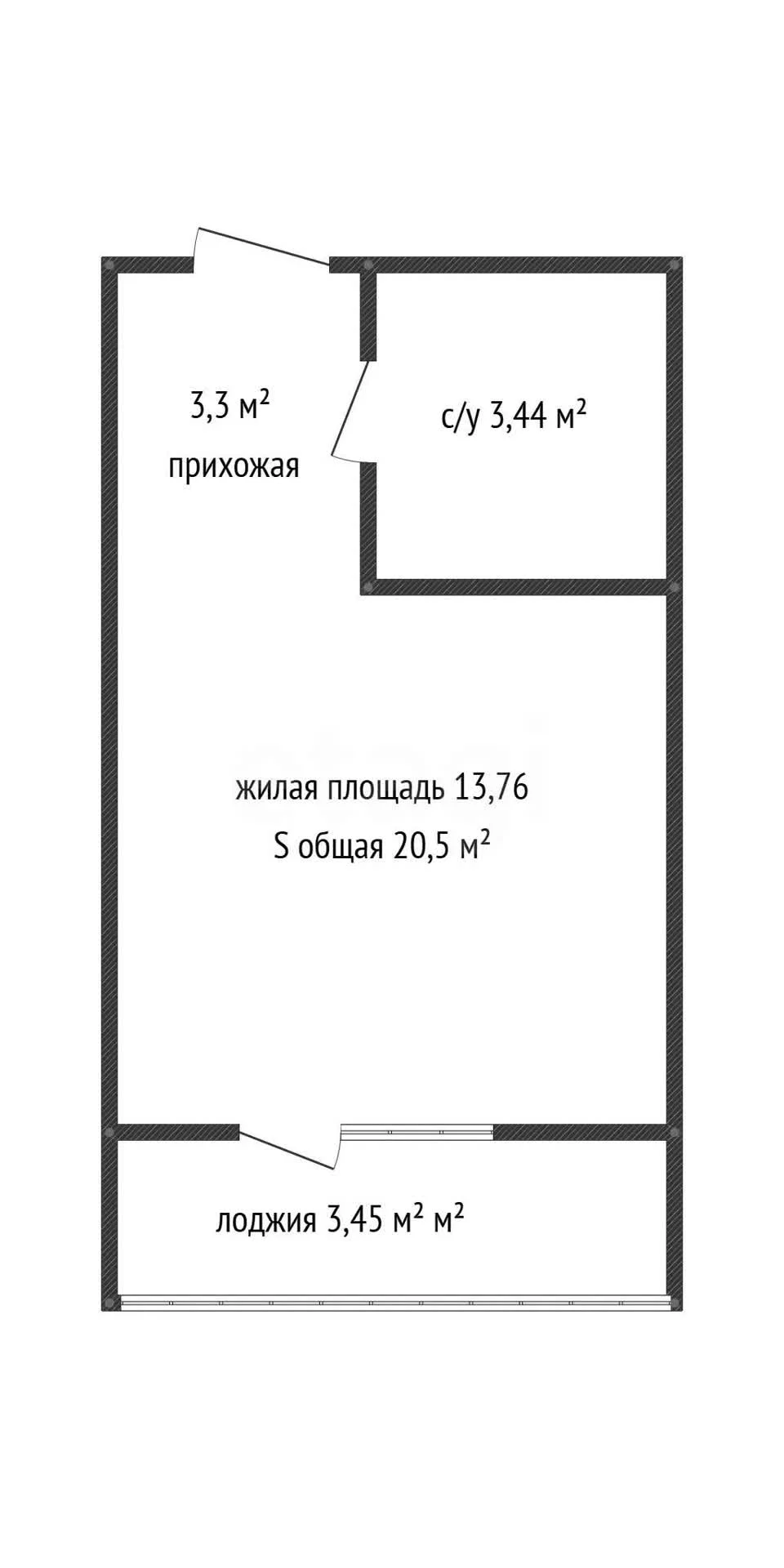 Студия, 23.5м² (улица Краеведа Соловьёва, 6к2) - миниатюра 22