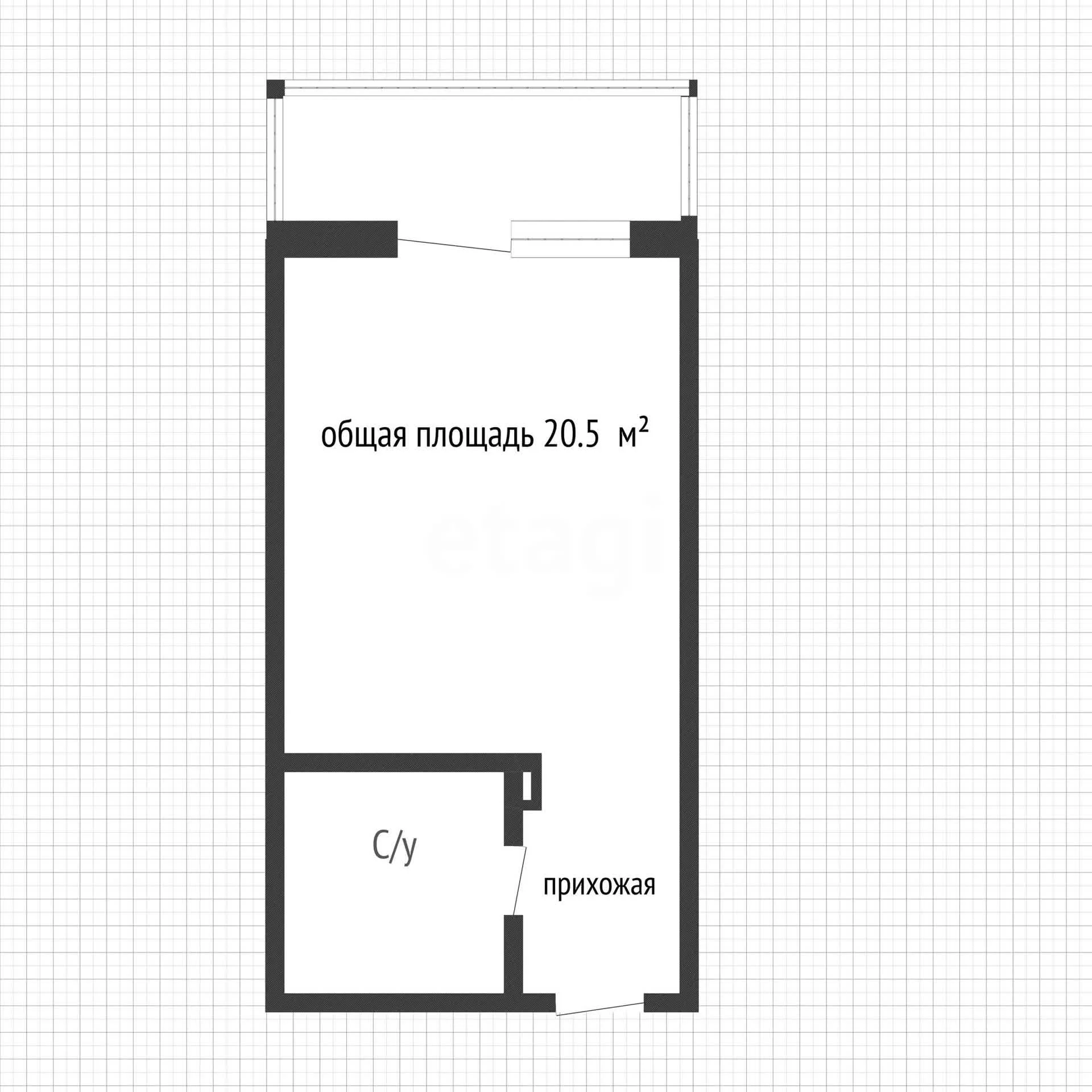Студия, 20.5м² (, 66к1) - миниатюра 6