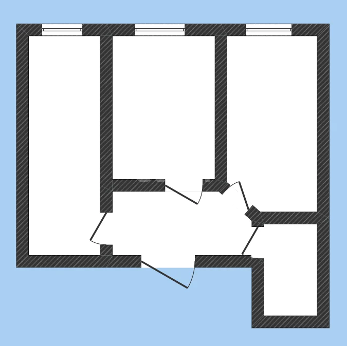 2-к квартира, 57.7м² (улица Бигдая, 11) - миниатюра 31