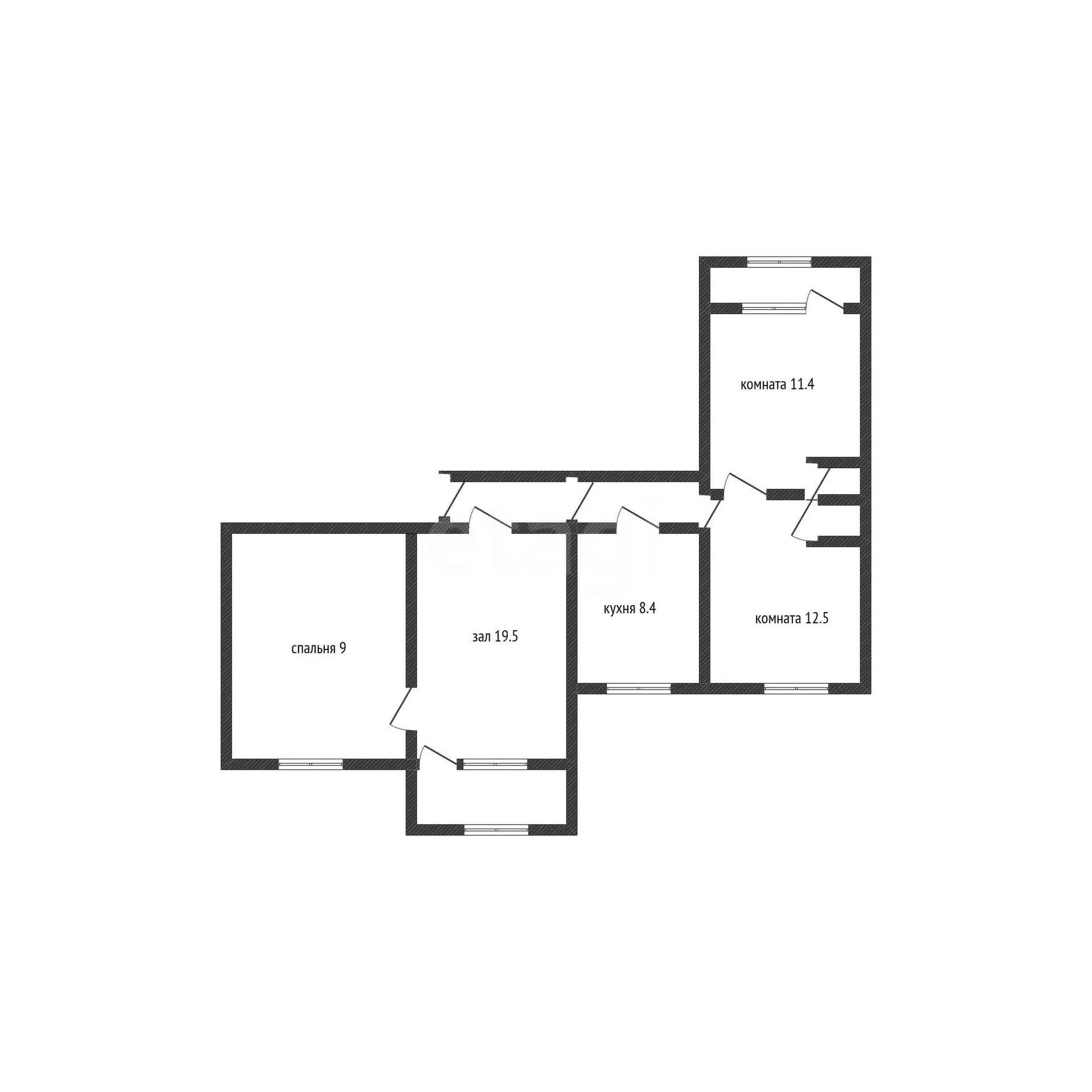 3-к квартира, 78.1м² (улица имени Дмитрия Благоева, 48) - миниатюра 15