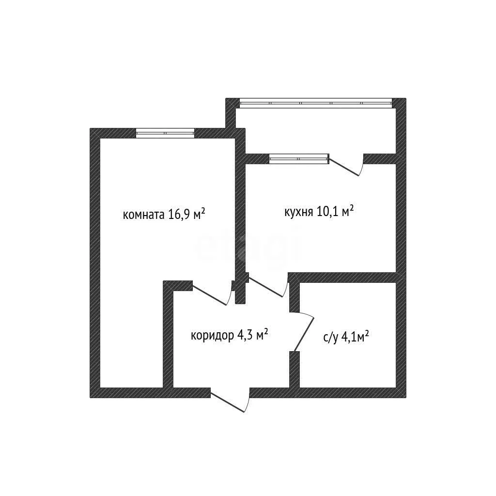 1-к квартира, 35.5м² (проспект имени писателя Знаменского, 34) - миниатюра 13