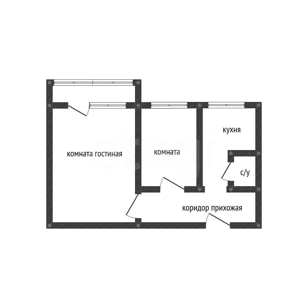 2-к квартира, 44.3м² (улица Ковалёва, 18) - миниатюра 19