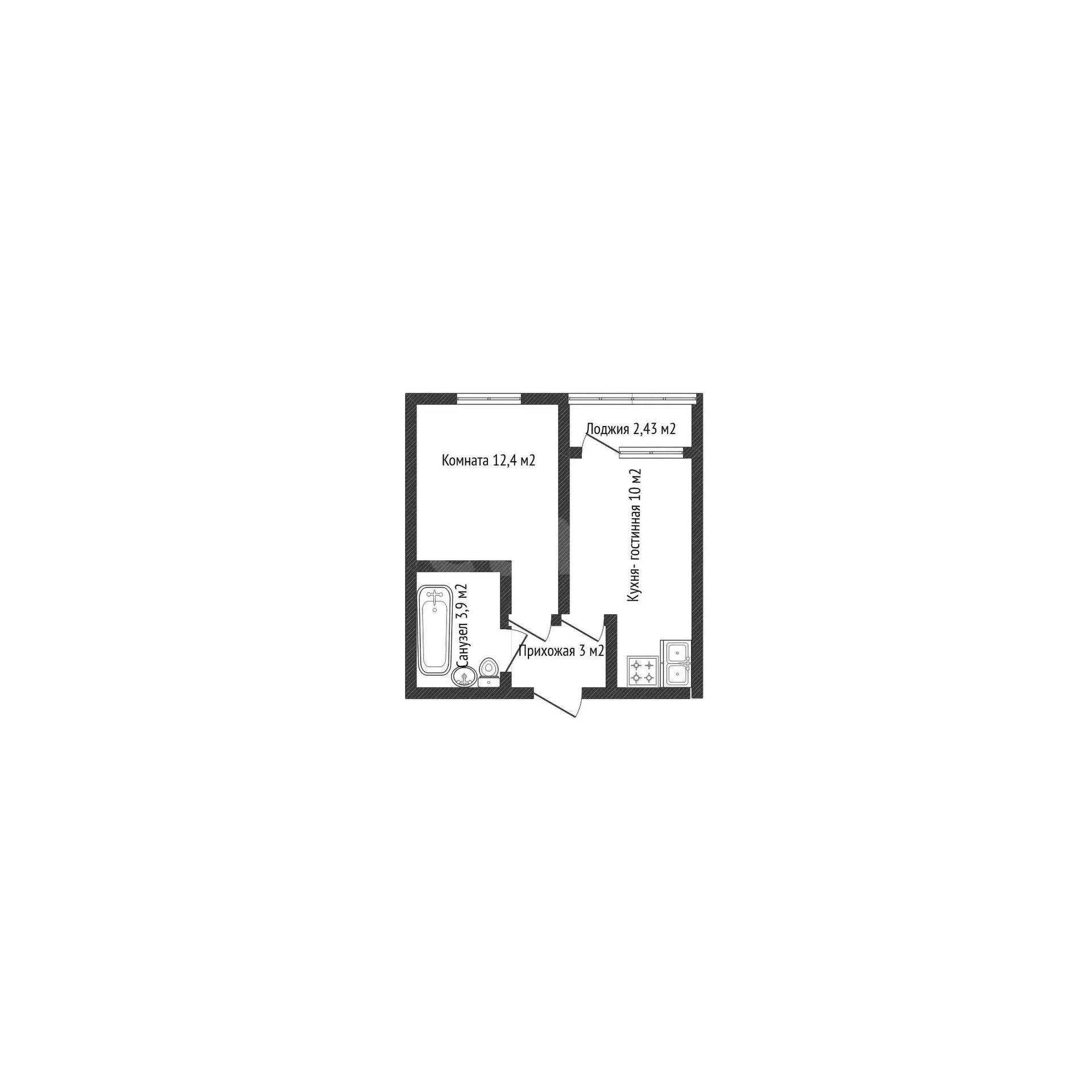 1-к квартира, 29.3м² (Воронежская улица, 47/10) - миниатюра 8