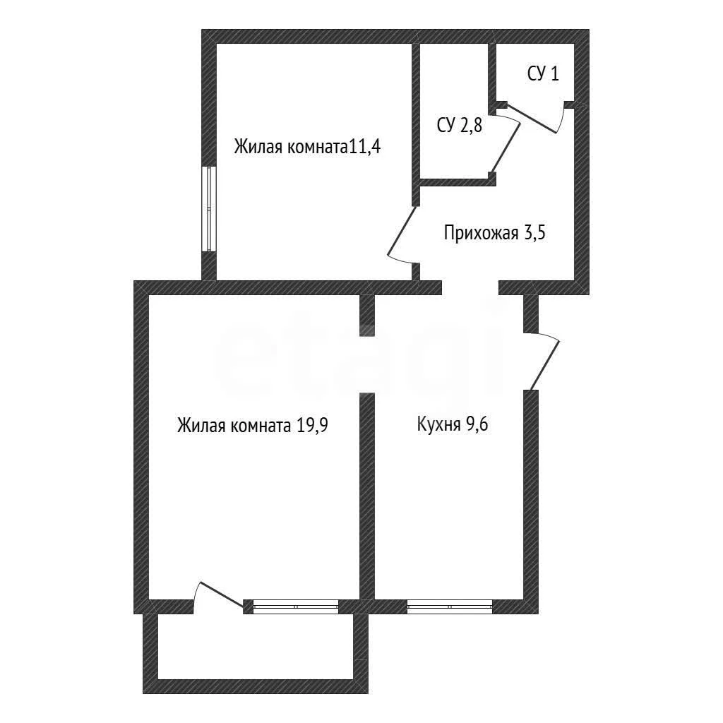2-к квартира, 52.7м² (Уральская улица, 148) - миниатюра 28