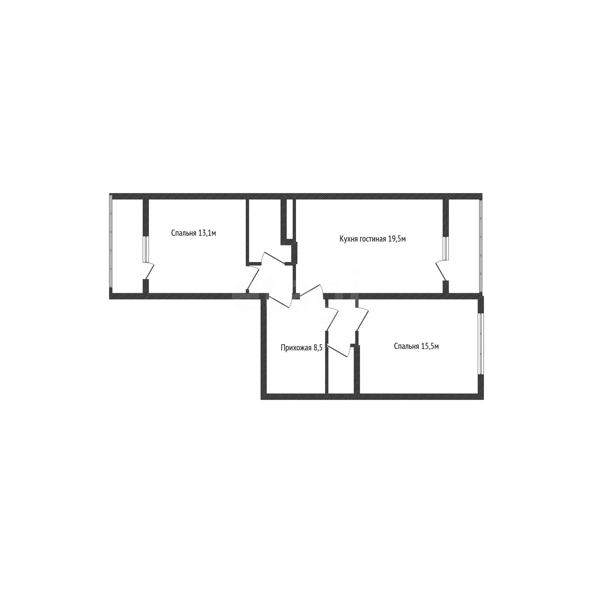2-к квартира, 64.7м² (улица Героев-Разведчиков, 40) - миниатюра 8