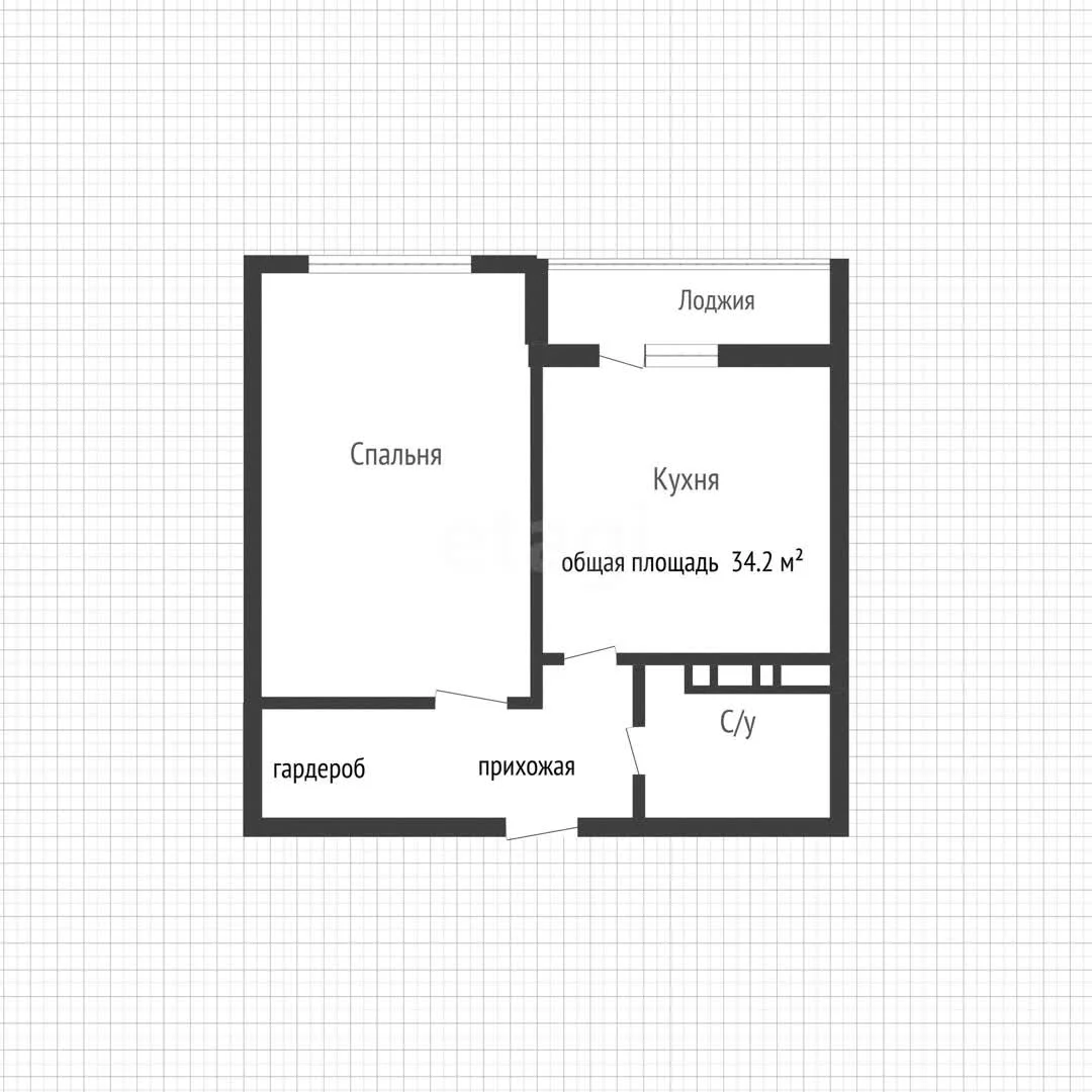 1-к квартира, 34.2м² (Скандинавская улица, 1к8) - миниатюра 33