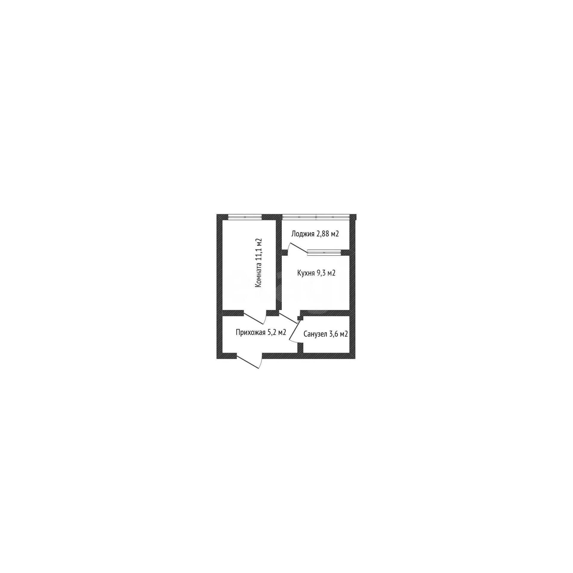 1-к квартира, 29.2м² (Старокубанская улица, 2/23) - миниатюра 12