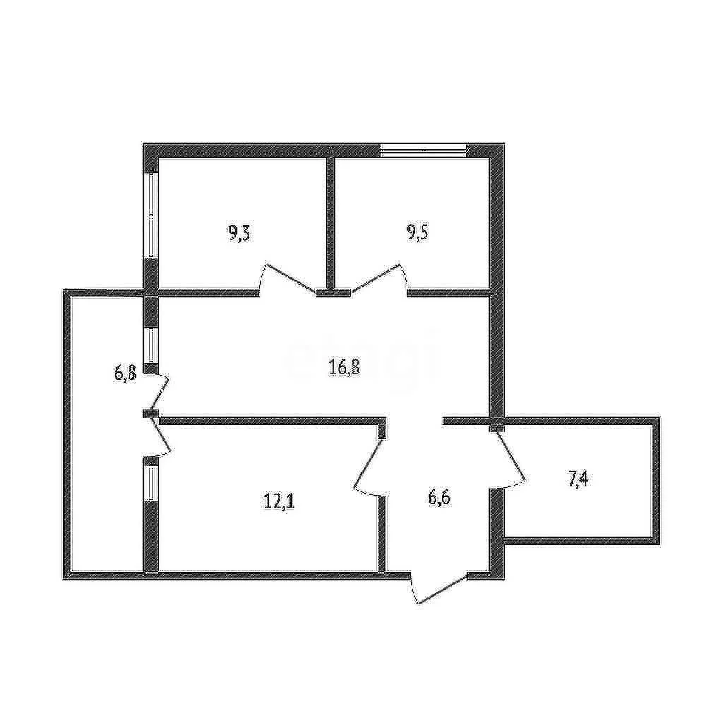 3-к квартира, 61.7м² (Бжегокайская улица, 25/1к9) - миниатюра 34