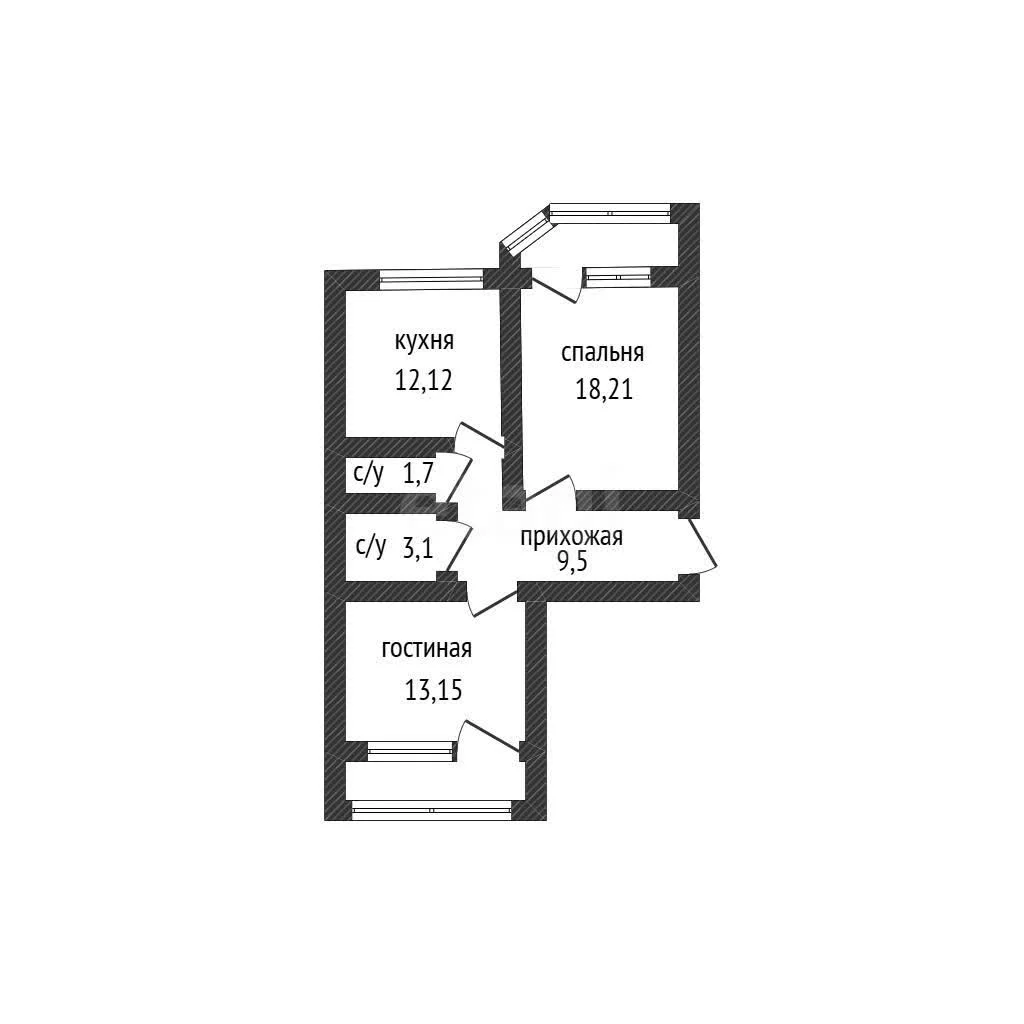 2-к квартира, 58.5м² (улица им. Героя Яцкова И.В., 9к3) - миниатюра 25