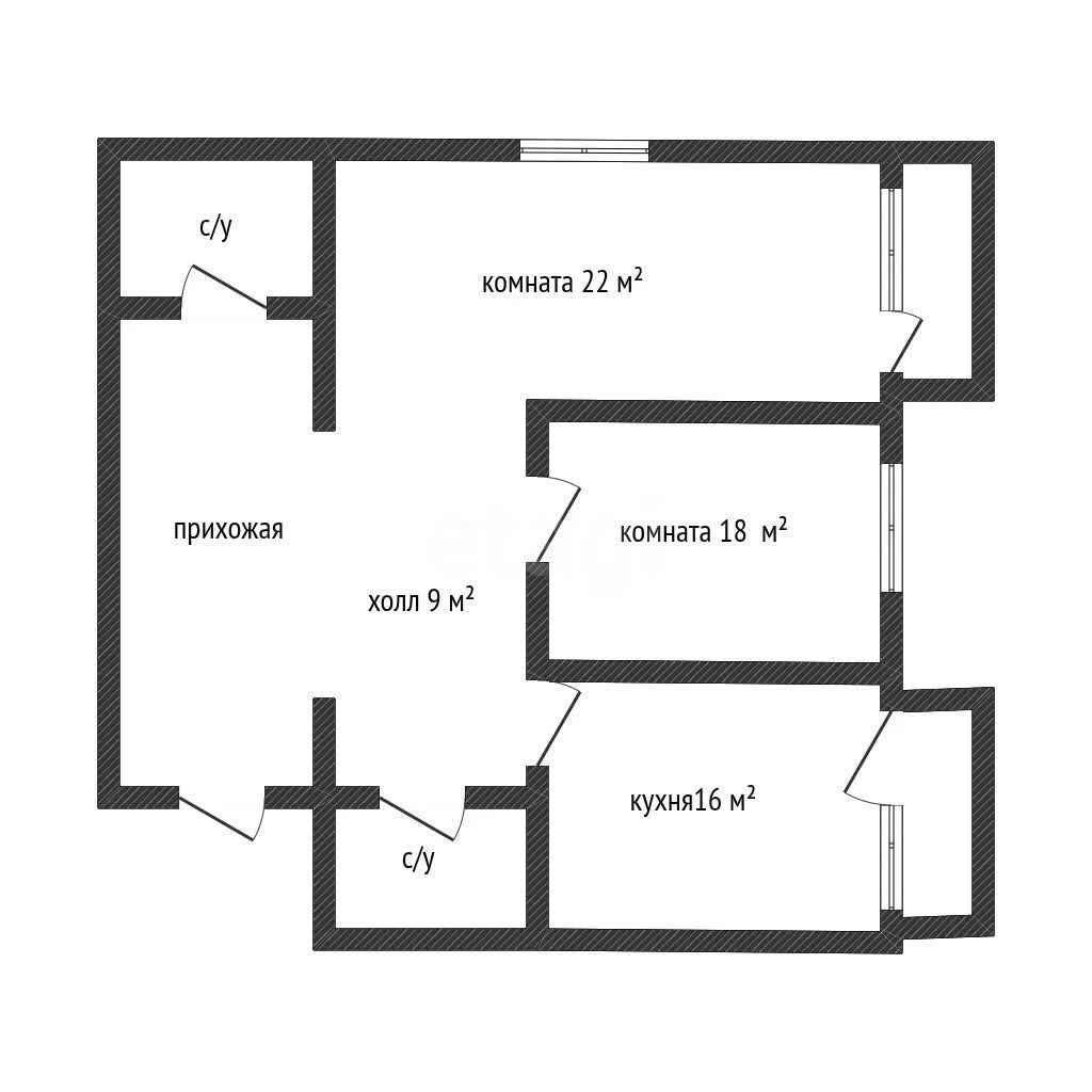 2-к квартира, 80.5м² (Промышленная улица, 33) - миниатюра 11