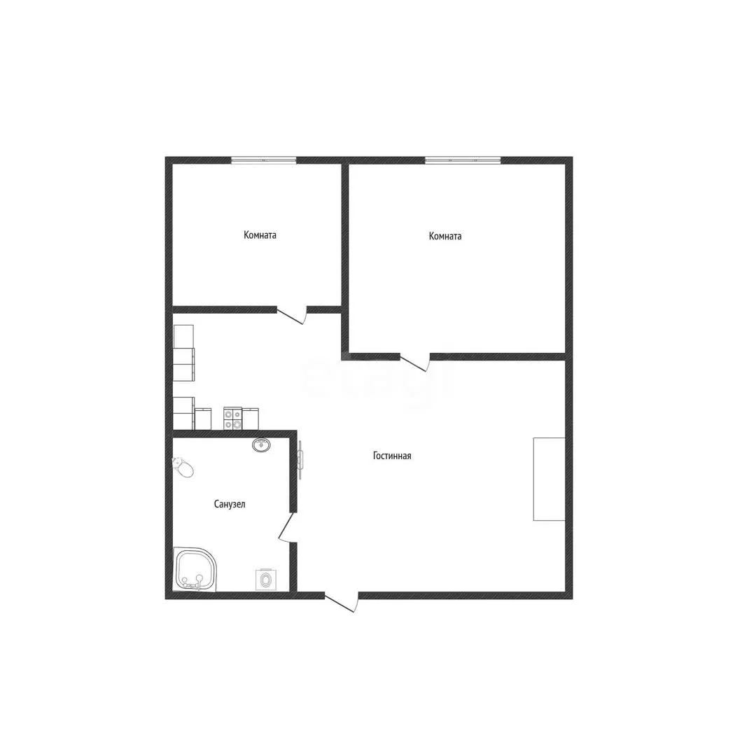 2-к квартира, 41.1м² (улица имени Дмитрия Благоева, 29к1) - миниатюра 20