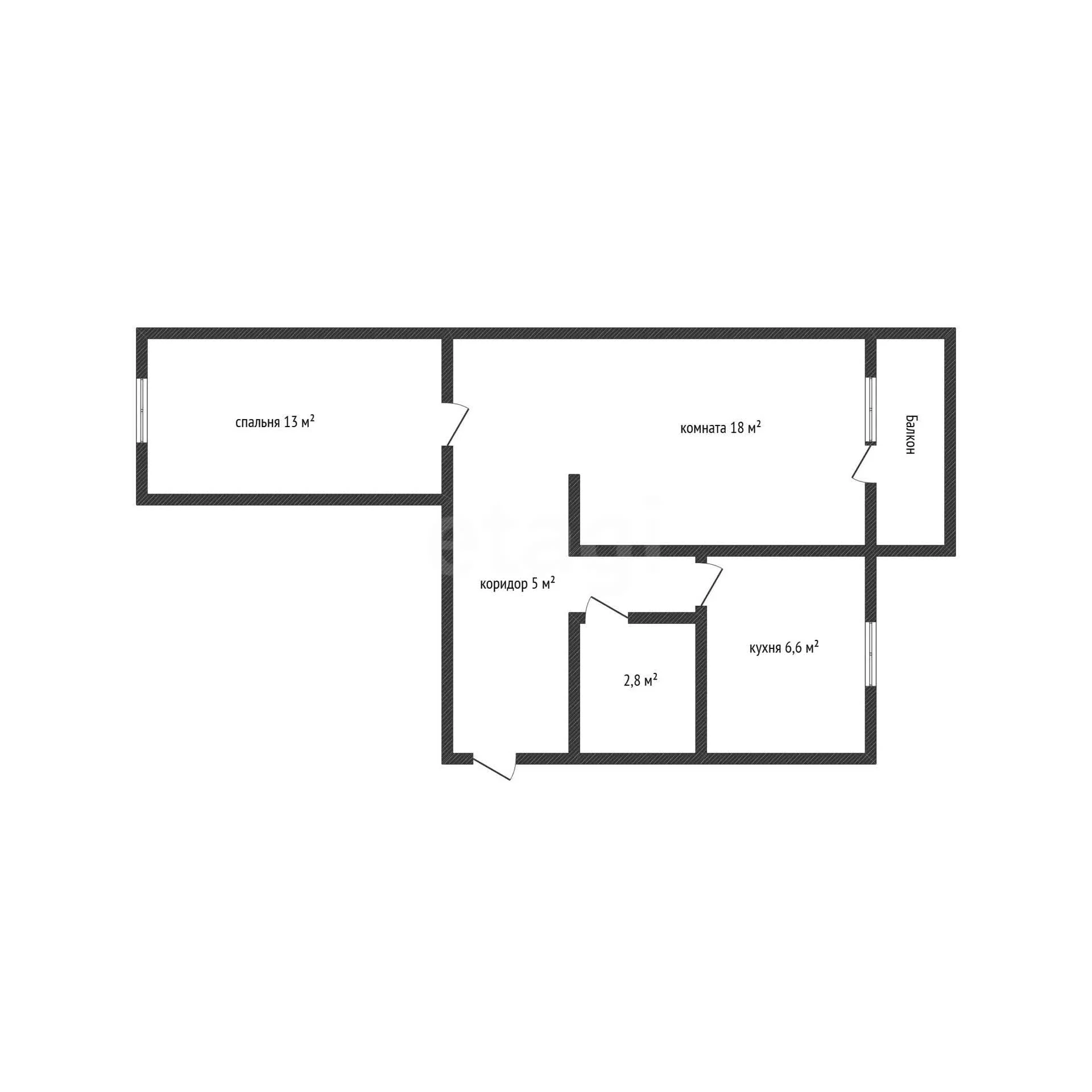 2-к квартира, 44м² (улица Профессора Рудакова, 7) - миниатюра 18