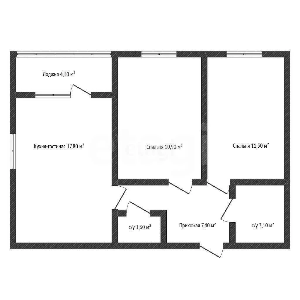 2-к квартира, 52.8м² (улица имени Героя Ростовского, 8к5) - миниатюра 27