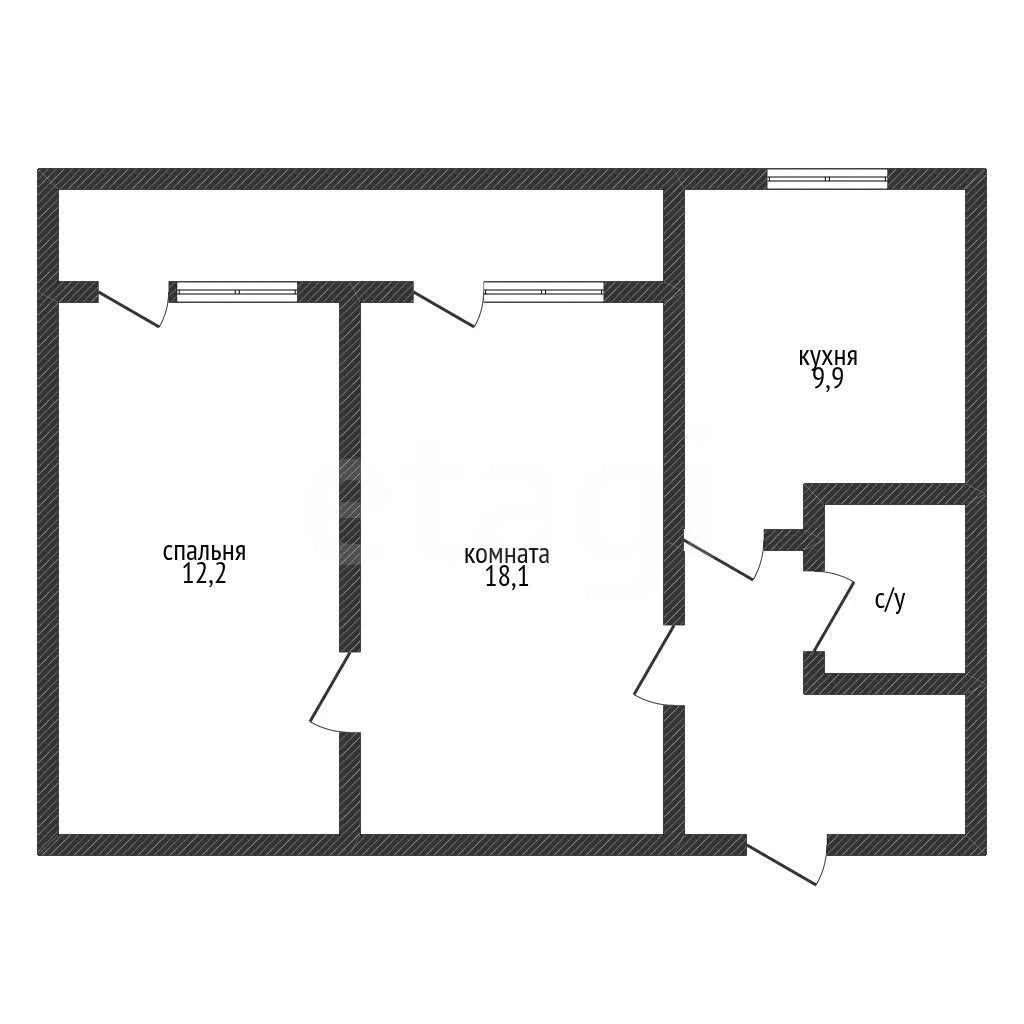 2-к квартира, 49.2м² (Российская улица, 77) - миниатюра 8