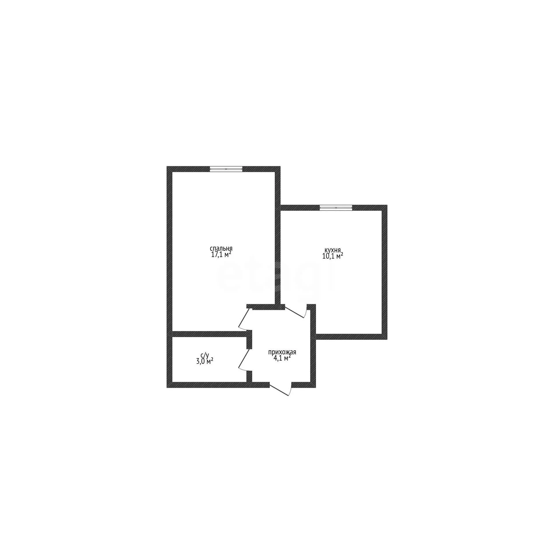1-к квартира, 35.4м² (улица Куликова Поля, 35) - миниатюра 13