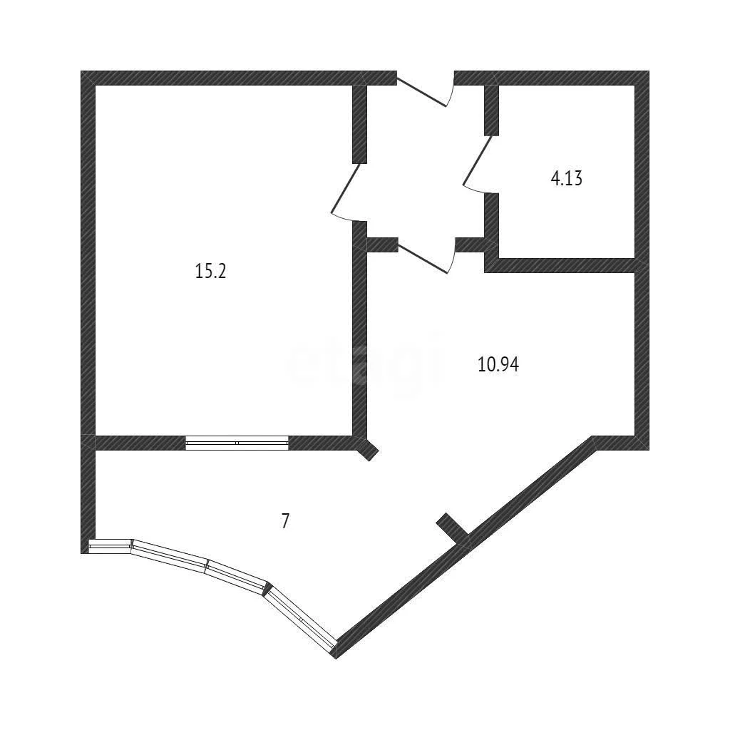 1-к квартира, 34.7м² (улица имени Героя Николая Шевелёва, 5) - миниатюра 17
