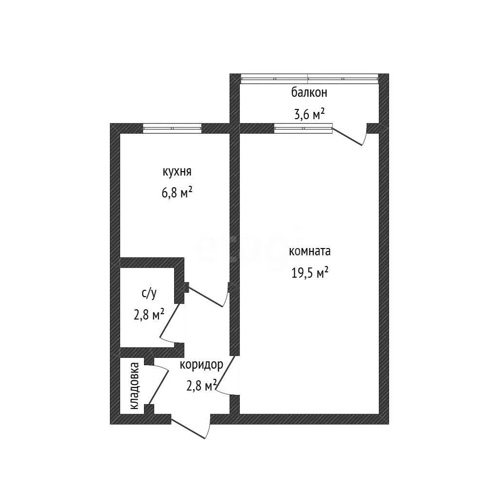 1-к квартира, 32.8м² (улица имени Дмитрия Благоева, 13/1) - миниатюра 25