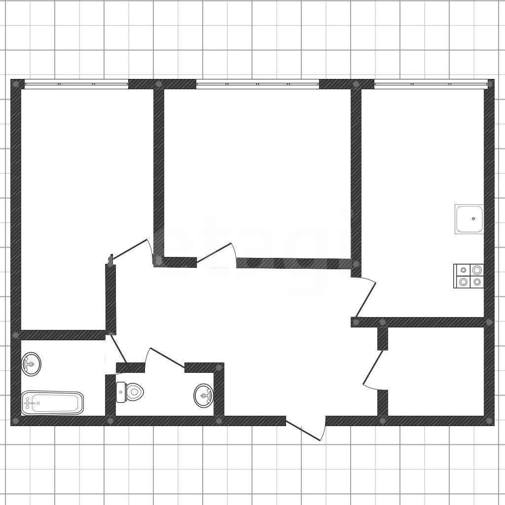 2-к квартира, 59.5м² (улица Марины Цветаевой, 7) - миниатюра 12