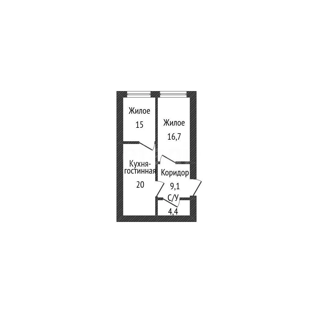 2-к квартира, 62.3м² (улица Краеведа Соловьёва, 2к1) - миниатюра 14