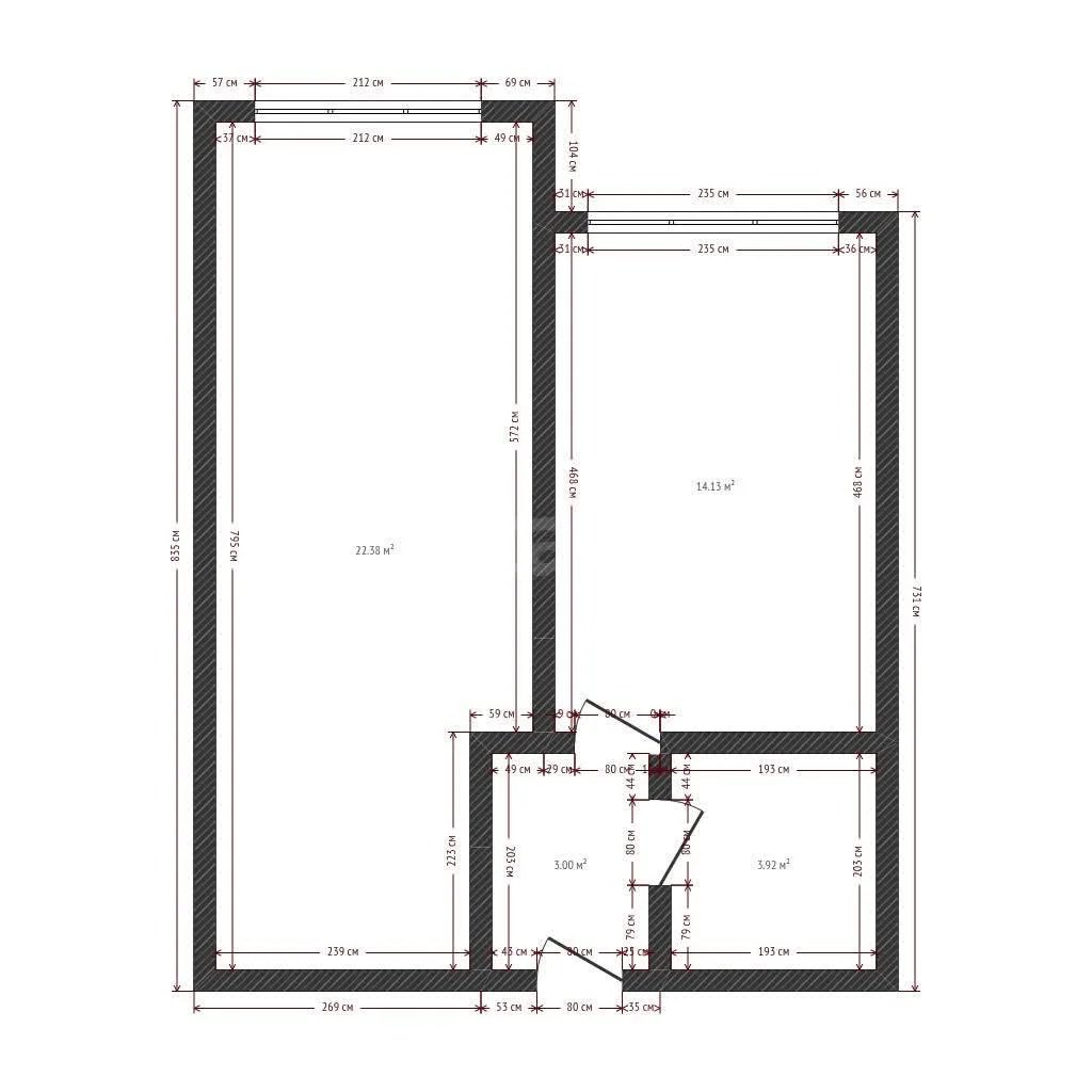 1-к квартира, 42м² (Песочная улица, 1к4) - миниатюра 8