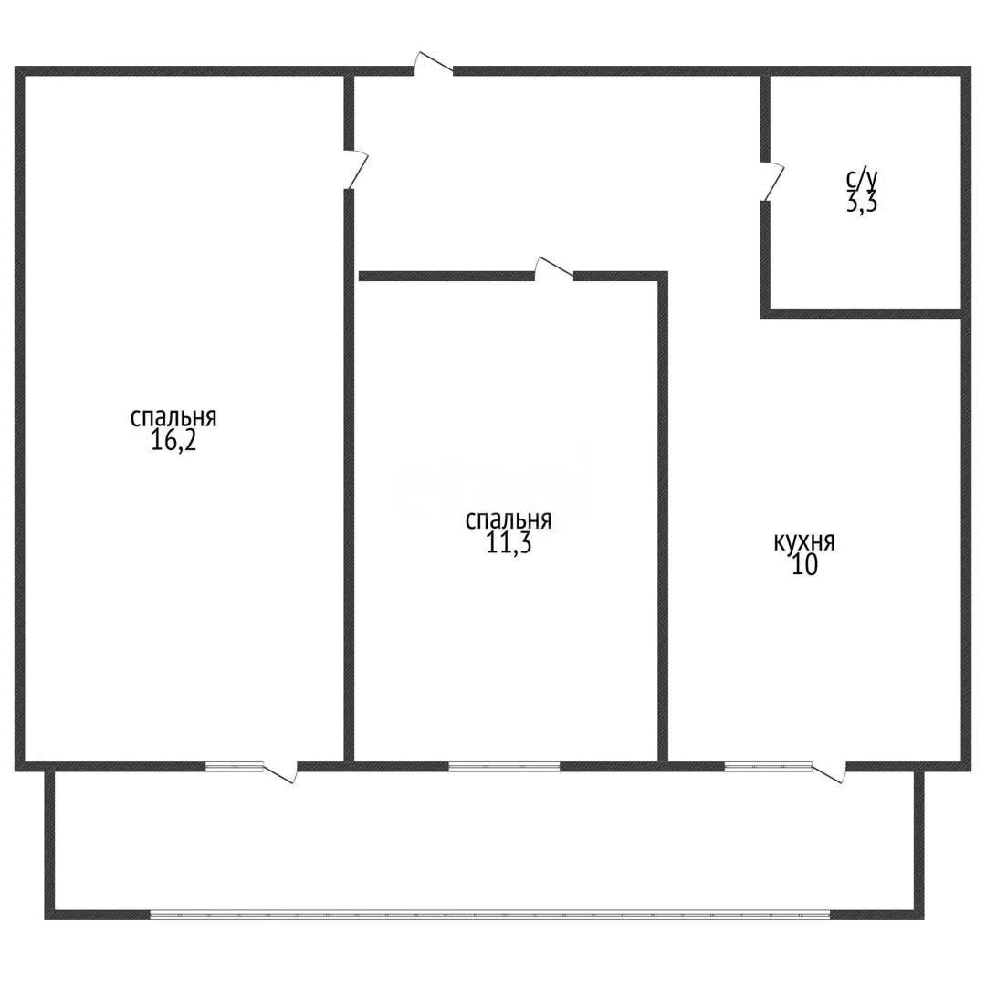 2-к квартира, 46.3м² (Владимирская улица, 1/1) - миниатюра 17