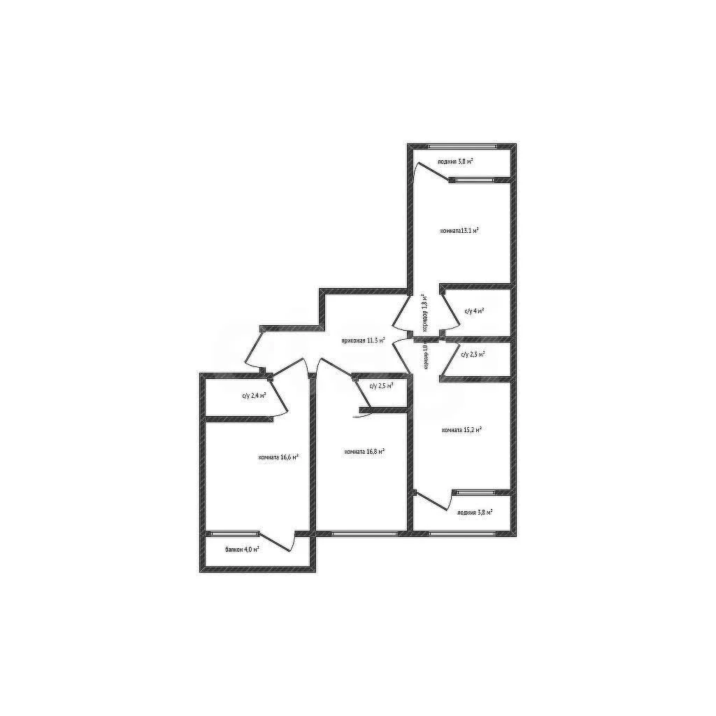 4-к+ квартира, 87.9м² (проезд Репина, 20) - миниатюра 17