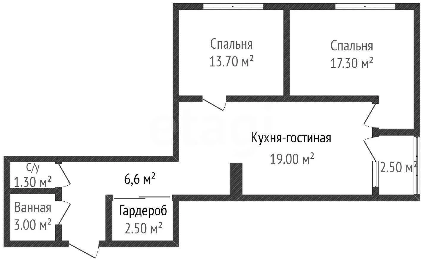 2-к квартира, 65.9м² (Боспорская улица, 6) - миниатюра 38