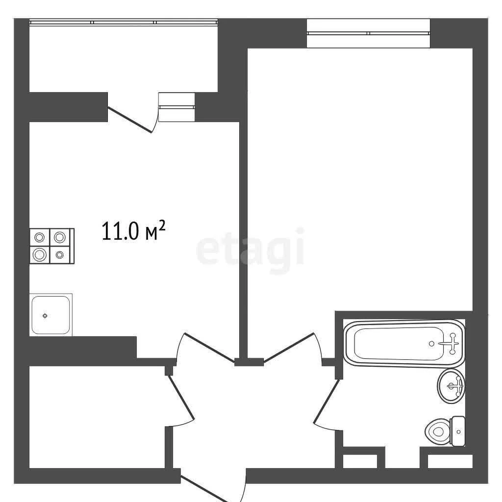 1-к квартира, 37.8м² (Конгрессная улица, 15) - миниатюра 14