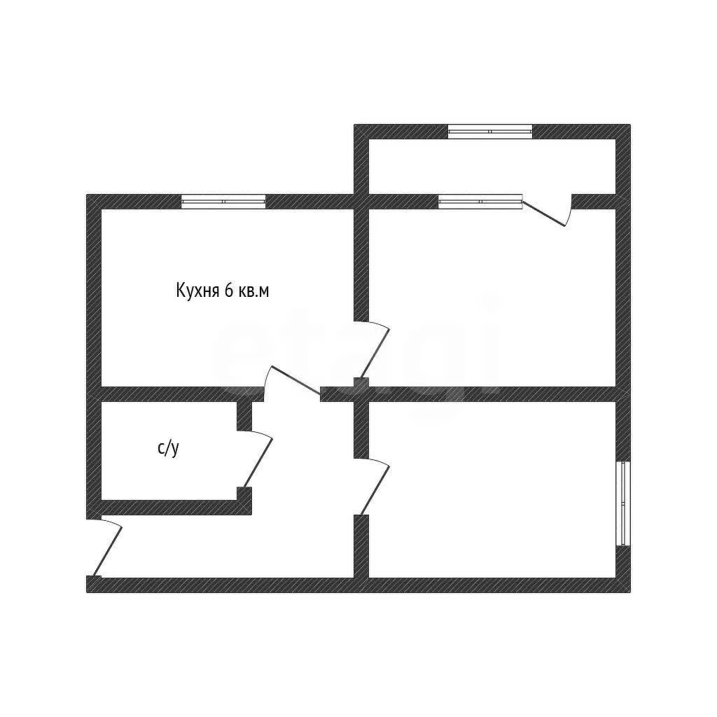 2-к квартира, 33м² (Лазурная улица, 66) - миниатюра 15
