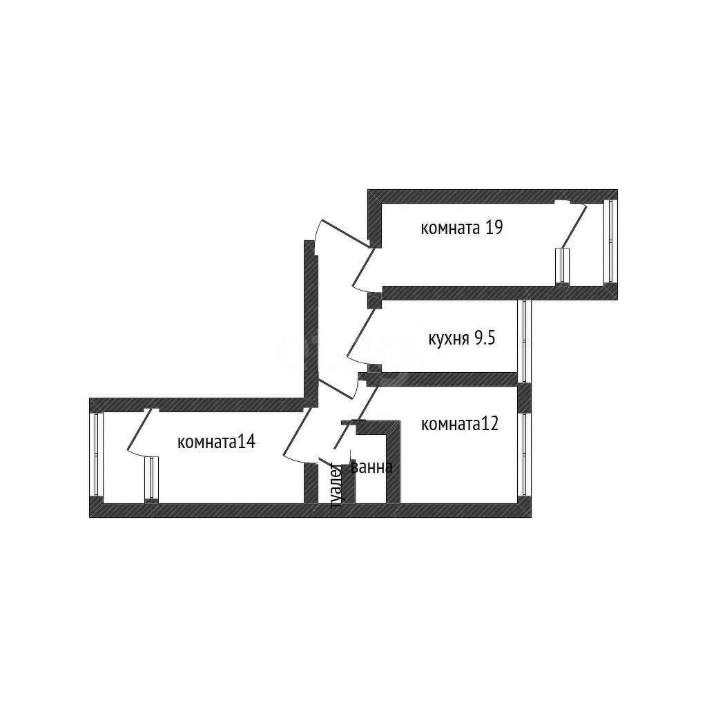 3-к квартира, 66.4м² (улица 70-летия Октября, 34) - миниатюра 18
