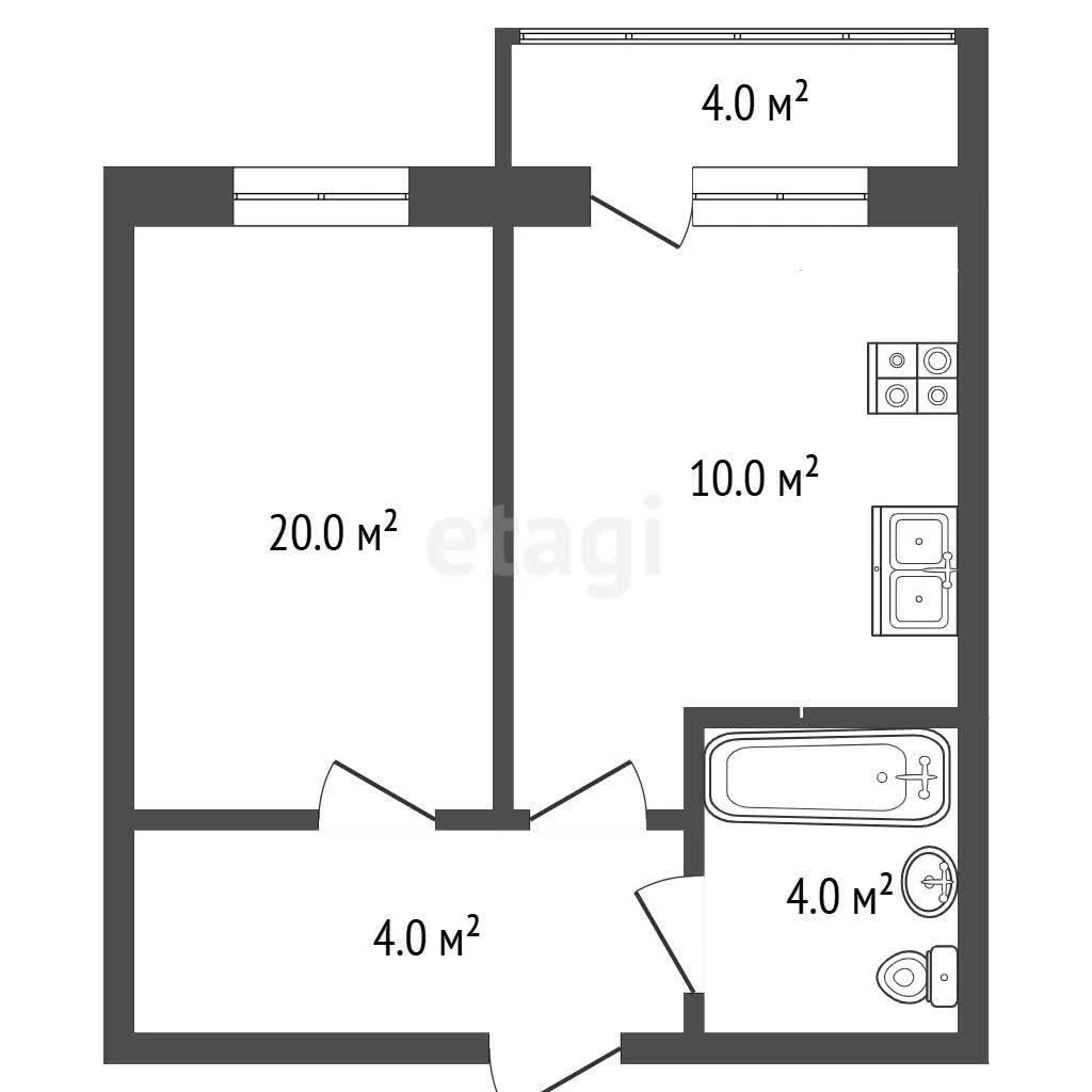 1-к квартира, 37м² (Адмиралтейский бульвар, 3) - миниатюра 8