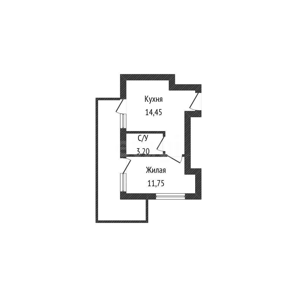 1-к квартира, 47м² (Степная улица, 1/1к1) - миниатюра 21