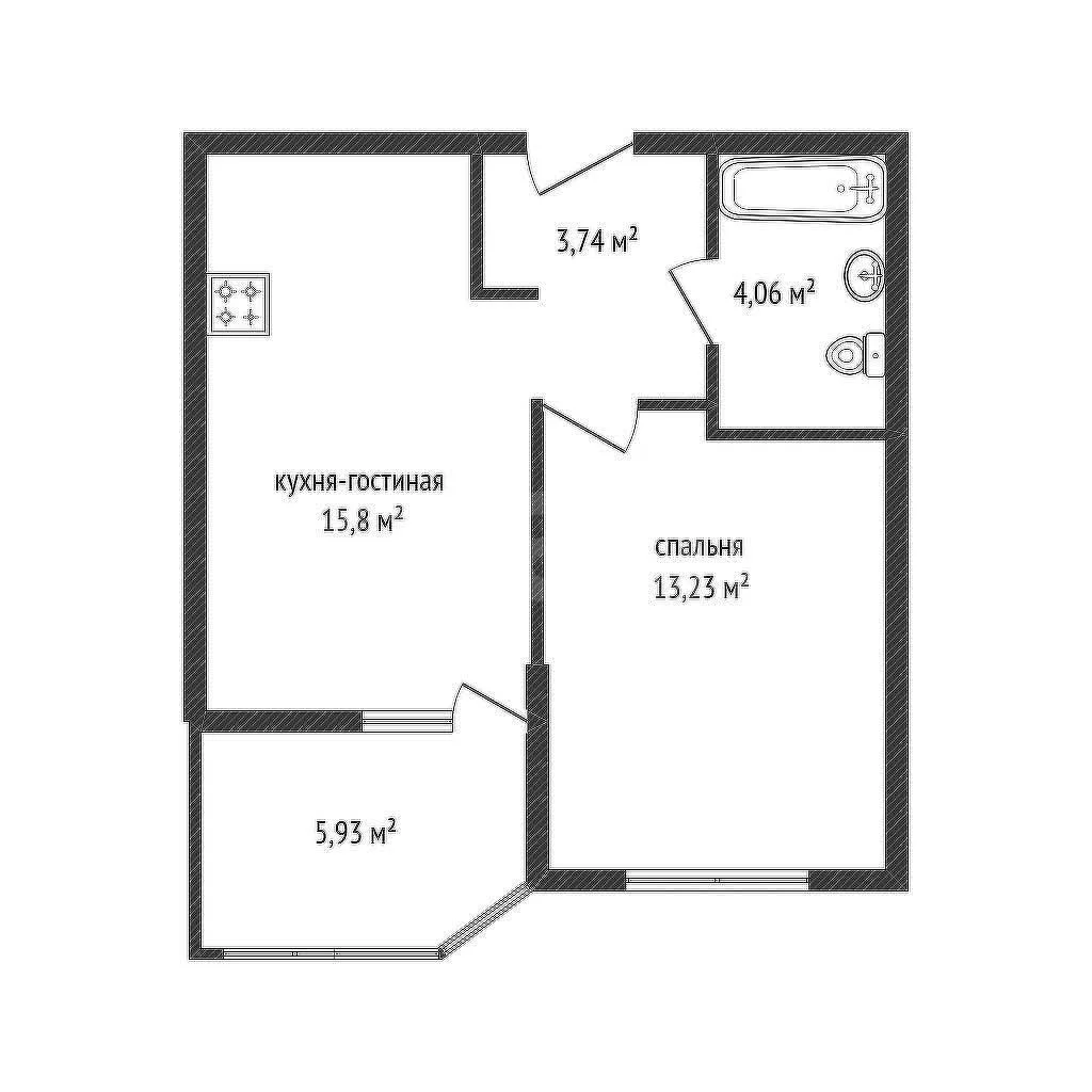1-к квартира, 36.5м² (, 16) - миниатюра 15