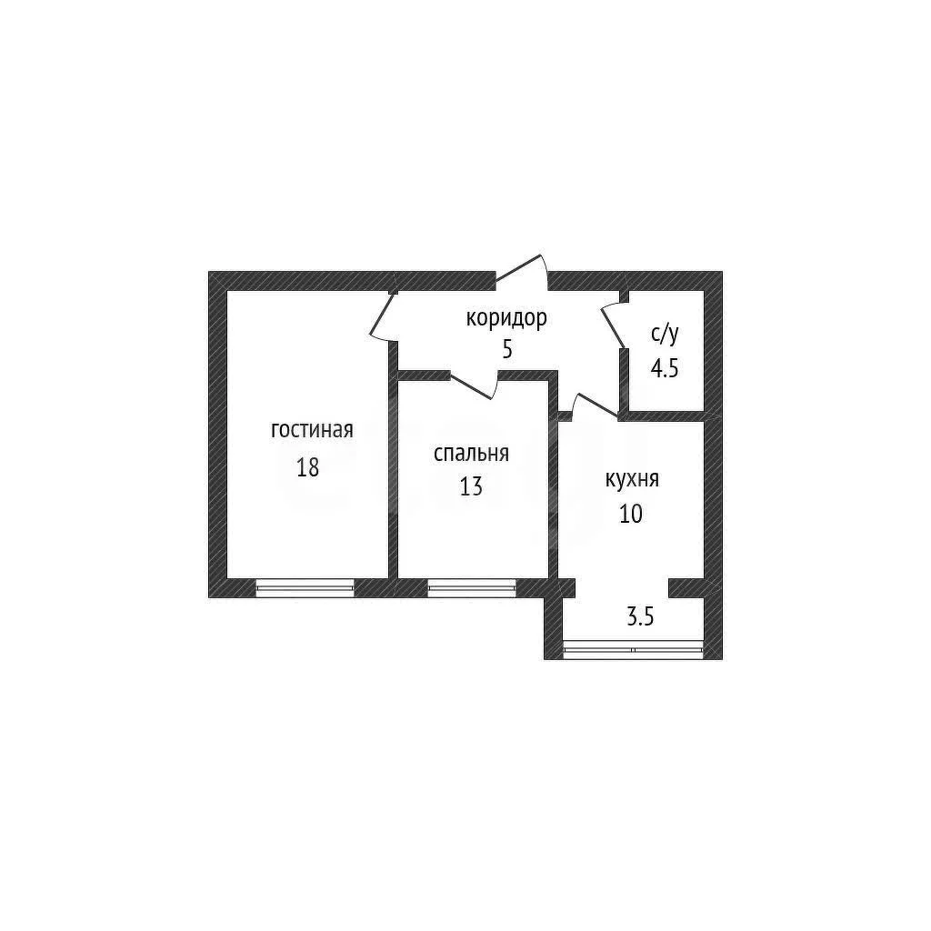 2-к квартира, 56.6м² (улица имени Мусоргского М.П., 17) - миниатюра 11