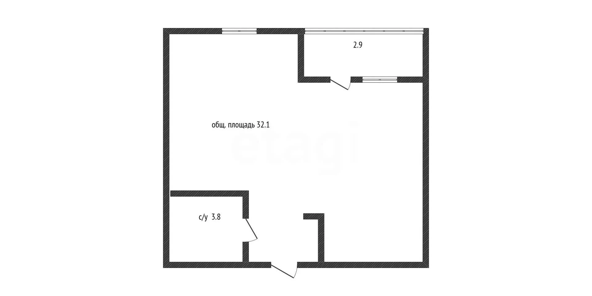 Студия, 32.1м² (улица Даниила Смоляна, 65к2) - миниатюра 10