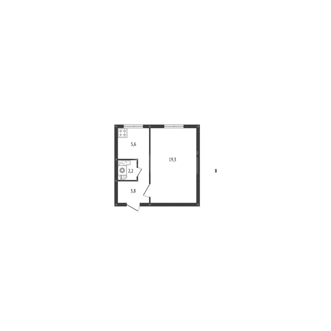 1-к квартира, 31.5м² (Московская улица, 86) - миниатюра 13