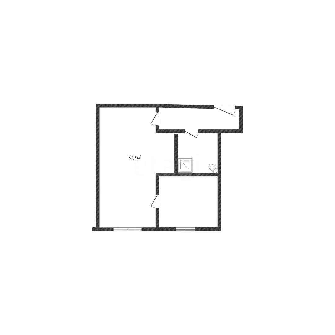 1-к квартира, 32.2м² (улица Курчатова, 2) - миниатюра 15