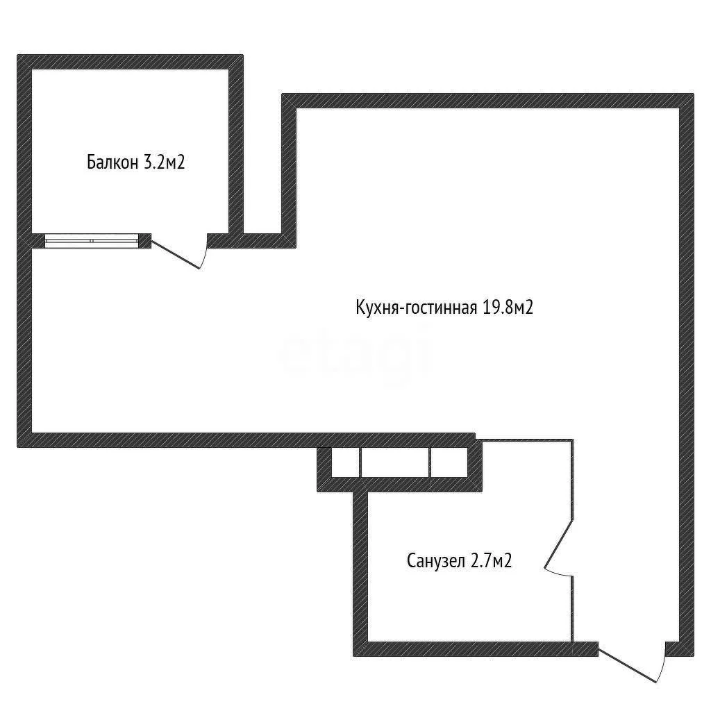 Студия, 22.5м² (улица Красных Партизан, 1/4к5) - миниатюра 8