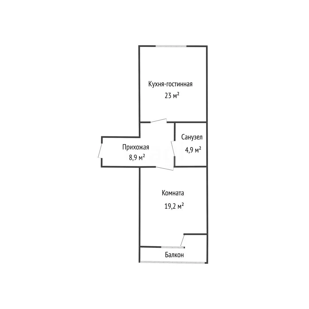 1-к квартира, 56м² (улица Будённого, 129) - миниатюра 10